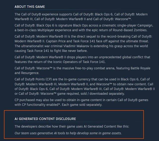 Activision bevestigt gebruik van AI voor Call of Duty